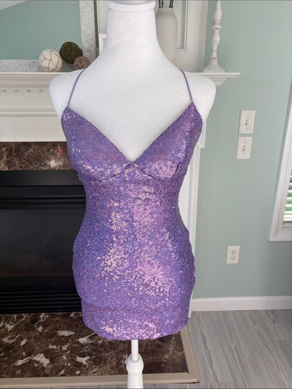 Windsor Lavender Sequin Mini Dress